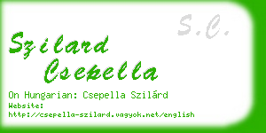 szilard csepella business card