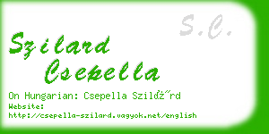 szilard csepella business card